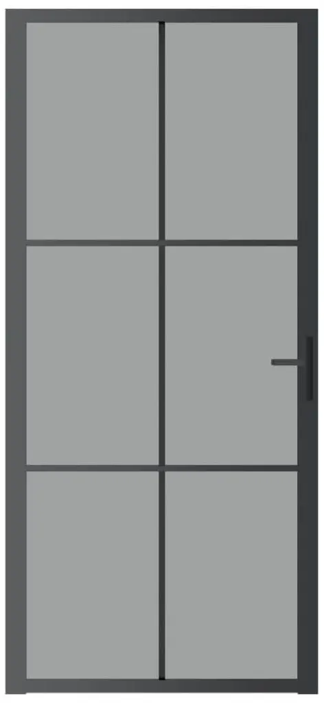 Межкомнатная дверь vidaXL 350566 930mm (Black/Transparent)