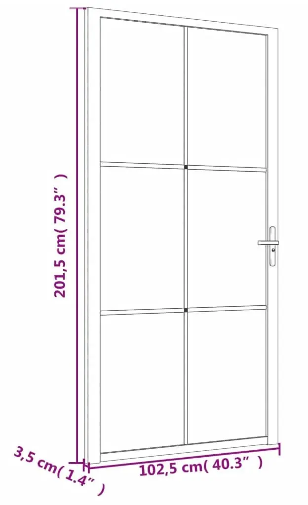 Usa de interior vidaXL 350567 1025mm (Black/Transparent)