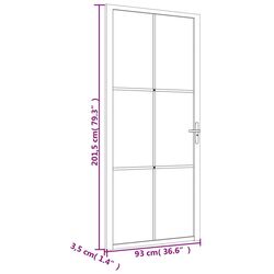 Межкомнатная дверь vidaXL 350574 930mm (White/Transparent) Thumb