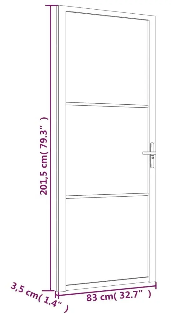 Межкомнатная дверь vidaXL 350577 830mm (White/Matte) - 6