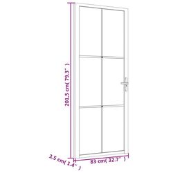 Межкомнатная дверь vidaXL 350581 830mm (White/Matte) Thumb