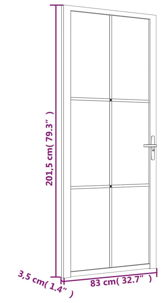 Межкомнатная дверь vidaXL 350581 830mm (White/Matte) - 6