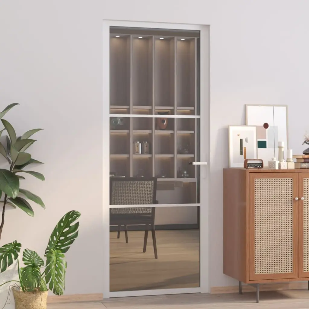 Usa de interior vidaXL 350585 830mm (White/Transparent Grey) - 5
