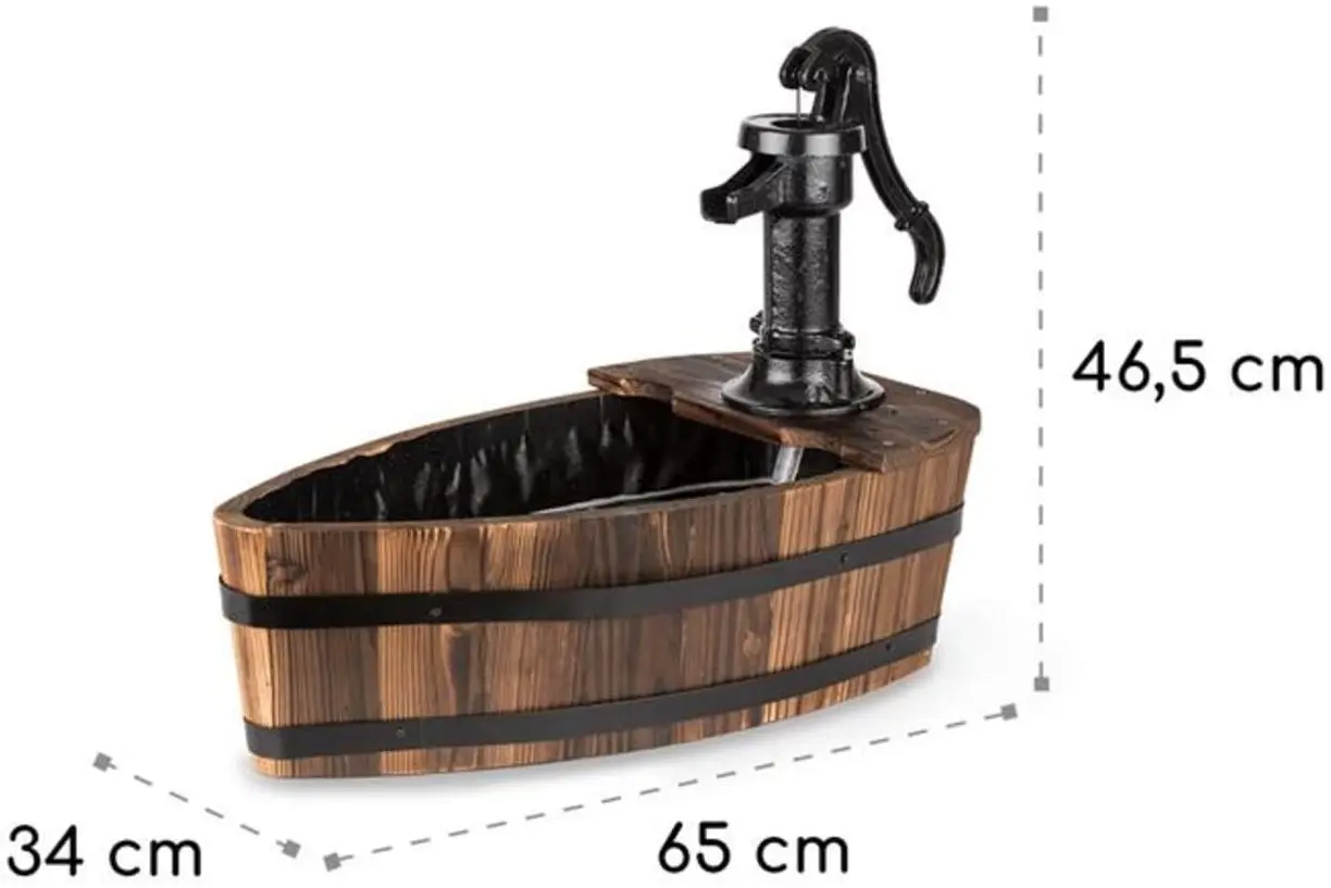 Fantana decorativa Blumfeldt Starnberg (Black/Wood) - 4