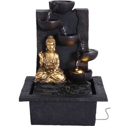 Havuz decorativ cu iluminare Proms Buddha 30х21cm (Black/Gold)