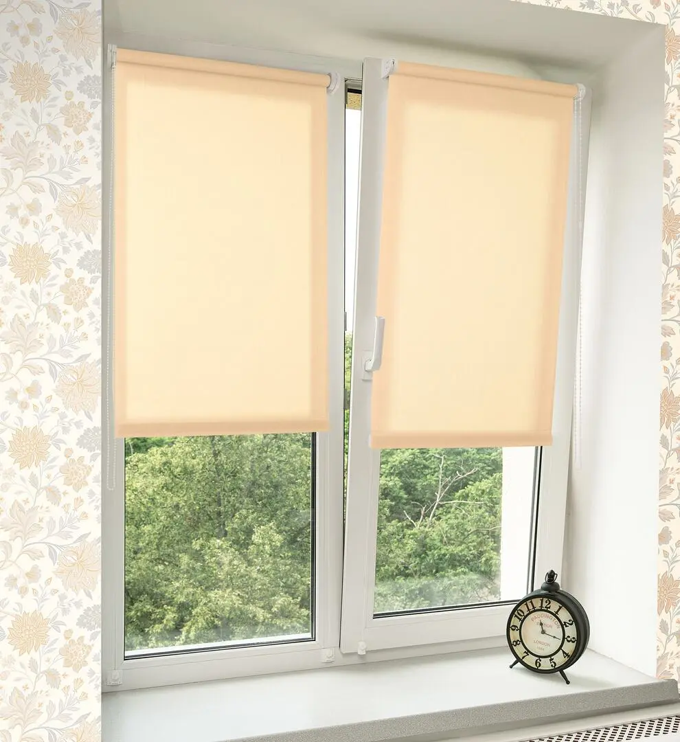 Рулонная штора Delfa Mini СРШ-01М 2070 43x160cm (Apricot)