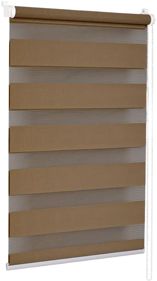 Рулонная штора день-ночь Delfa Mini СРШ-01МК 41025 34х160cm (Chocolate)