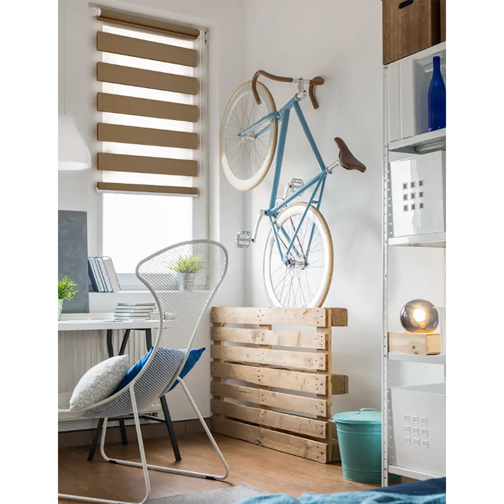 Рулонная штора день-ночь Delfa Mini СРШ-01МК 41025 48х160cm (Chocolate) - 4