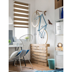 Рулонная штора день-ночь Delfa Mini СРШ-01МК 41025 73х160cm (Chocolate) Thumb