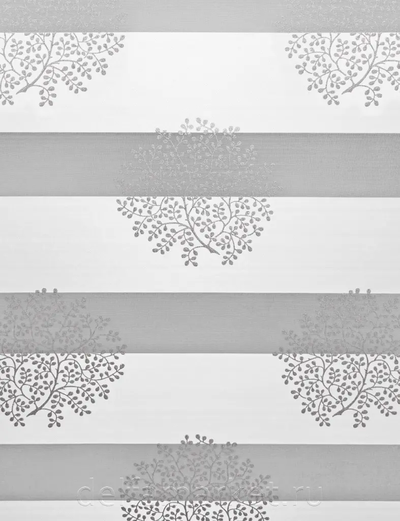 Рулонная штора день-ночь Delfa Mini СРШ-01МК 44802 52х160cm (White/Silver) - 2