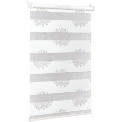 Рулонная штора день-ночь Delfa Mini СРШ-01МК 44802 52х160cm (White/Silver)