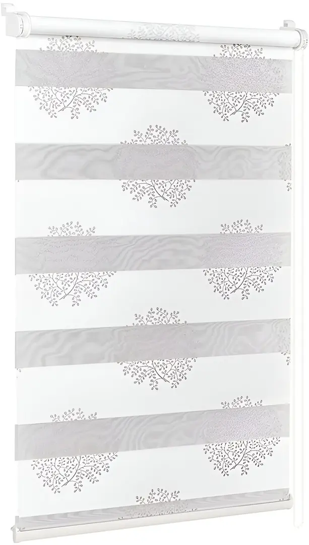 Рулонная штора день-ночь Delfa Mini СРШ-01МК 44802 52х160cm (White/Silver)