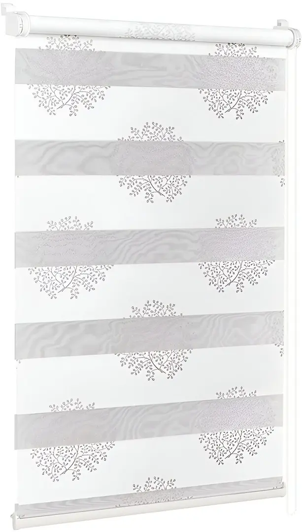 Рулонная штора день-ночь Delfa Mini СРШ-01МК 44802 57х160cm (White/Silver)