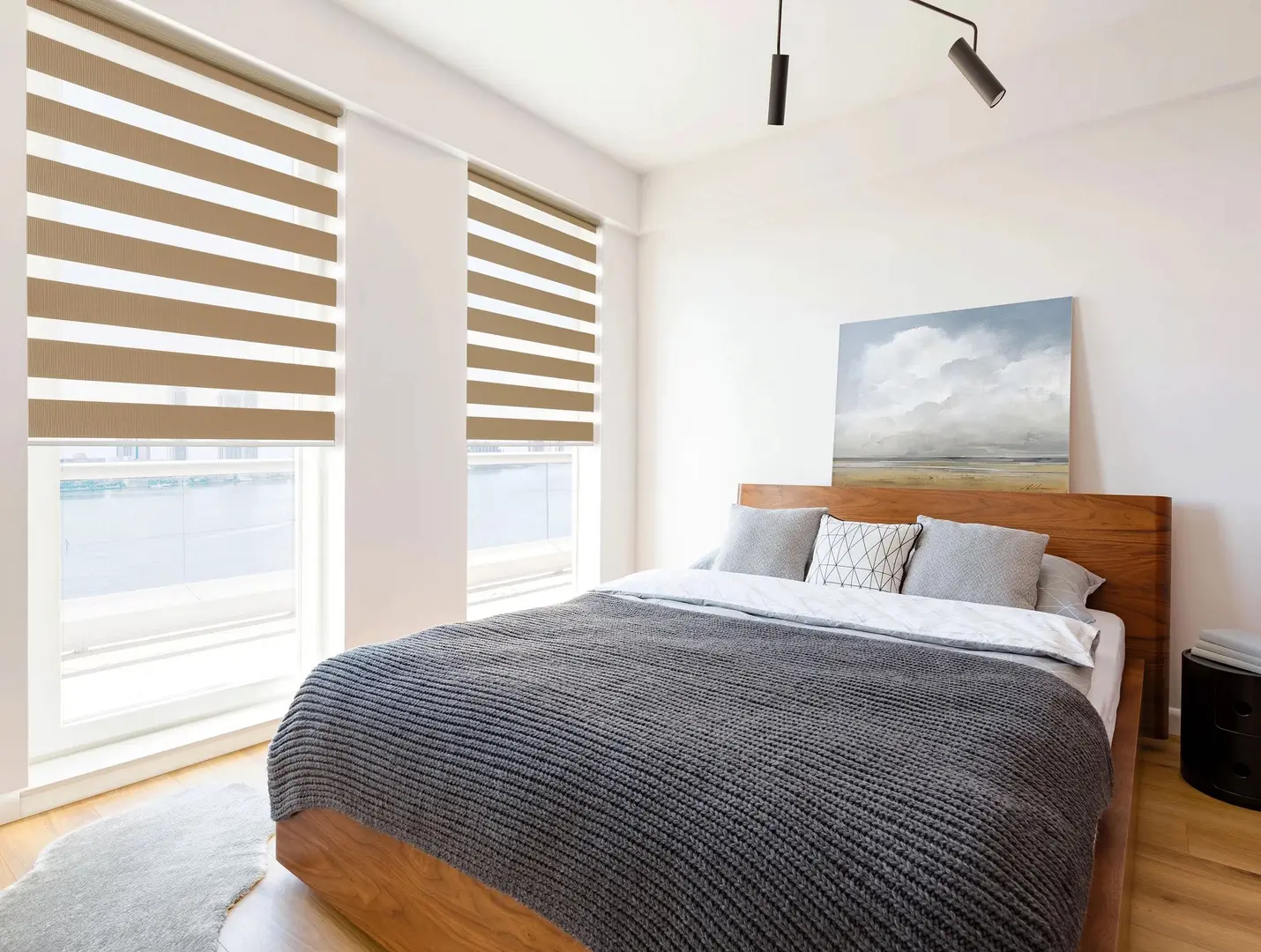 Jaluzele rulou zi-noapte Delfa Mini СРШ-45806 52x160 (Cappuccino) - 3