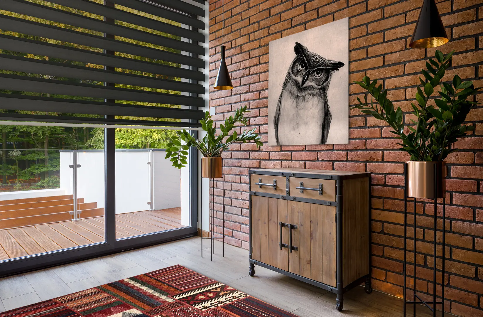 Рулонная штора день-ночь Delfa Mini СРШ-45818 73x160 (Anthracite)