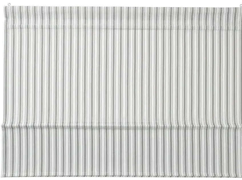 Римская штора Ikea Ringblomma 140x160 (Белый/Зеленый/В полоску)