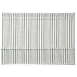 Римская штора Ikea Ringblomma 100x160 (Белый/Зеленый/В полоску)