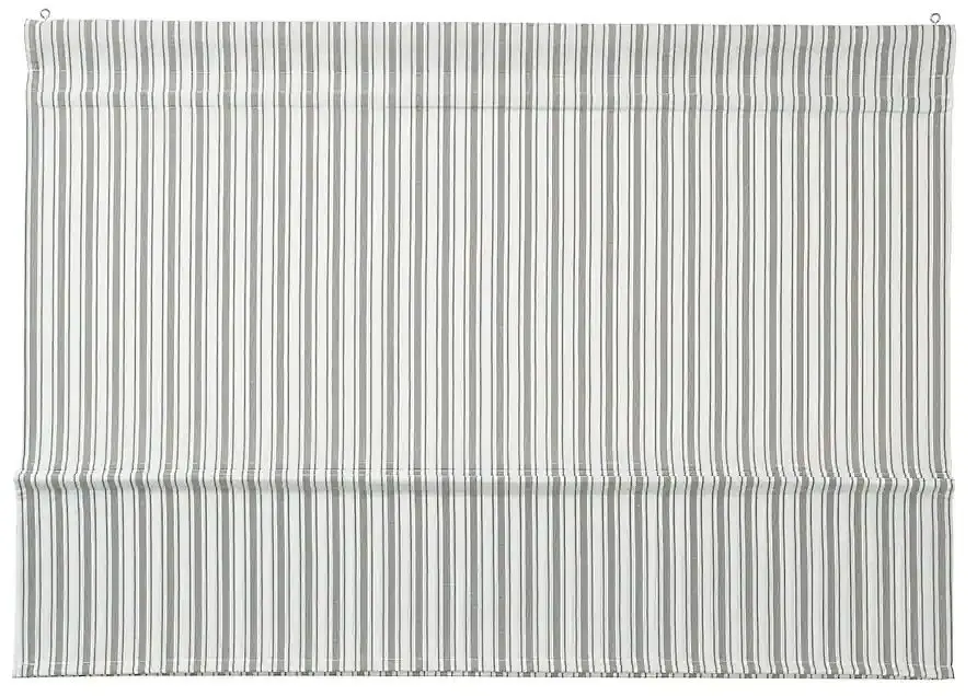 Римская штора Ikea Ringblomma 100x160 (Белый/Зеленый/В полоску)