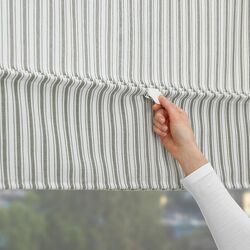 Римская штора Ikea Ringblomma 80x160 (Белый/Зеленый/В полоску) Thumb