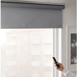Рулонная штора Ikea Fyrtur непрозрачная/беспроводная/на батарейках 140x195 (Серый) Thumb
