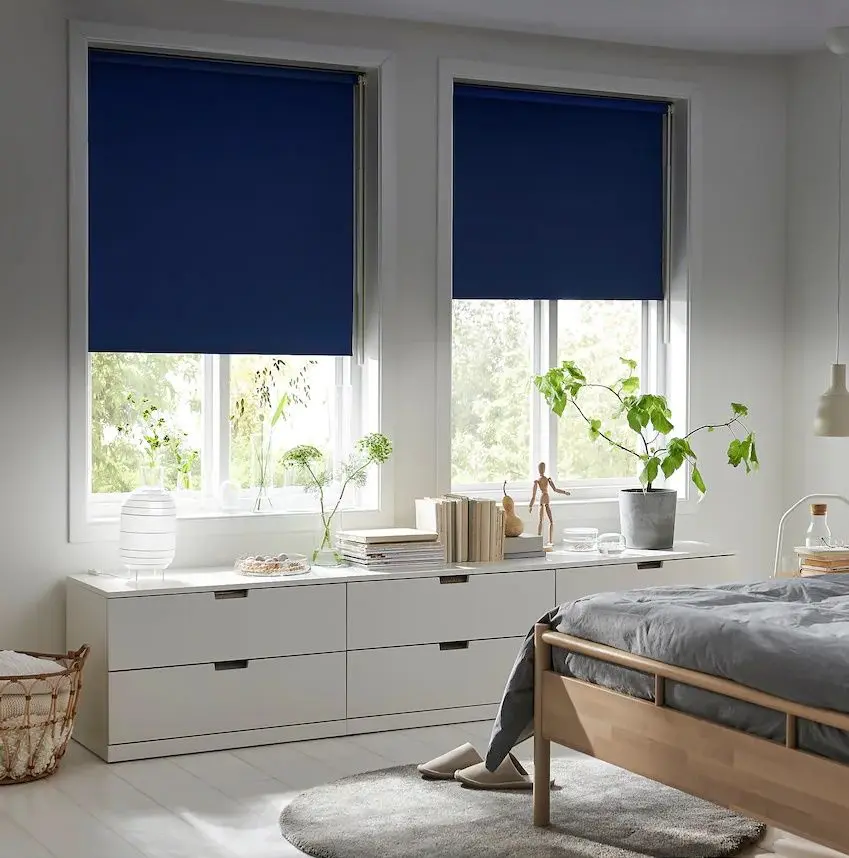 Рулонные жалюзи Ikea Fridans 60x195 (Синий) - 4