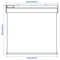 Рулонные жалюзи Ikea Fyrtur беспроводная/на батарейках 60x195 (Серый) Thumb