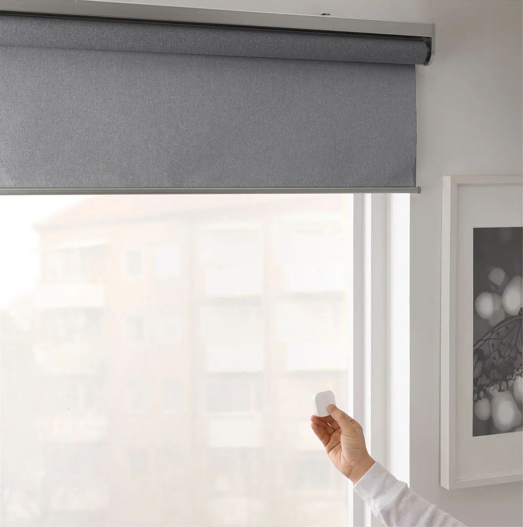 Рулонные жалюзи Ikea Fyrtur беспроводные/на батарейках 120x195 (Серый) - 2