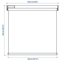 Рулонные жалюзи Ikea Fyrtur беспроводные/на батарейках 120x195 (Серый) Thumb