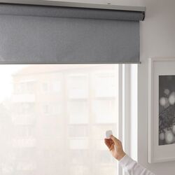 Рулонные жалюзи Ikea Fyrtur беспроводные/на батарейках 80x195 (Серый) Thumb