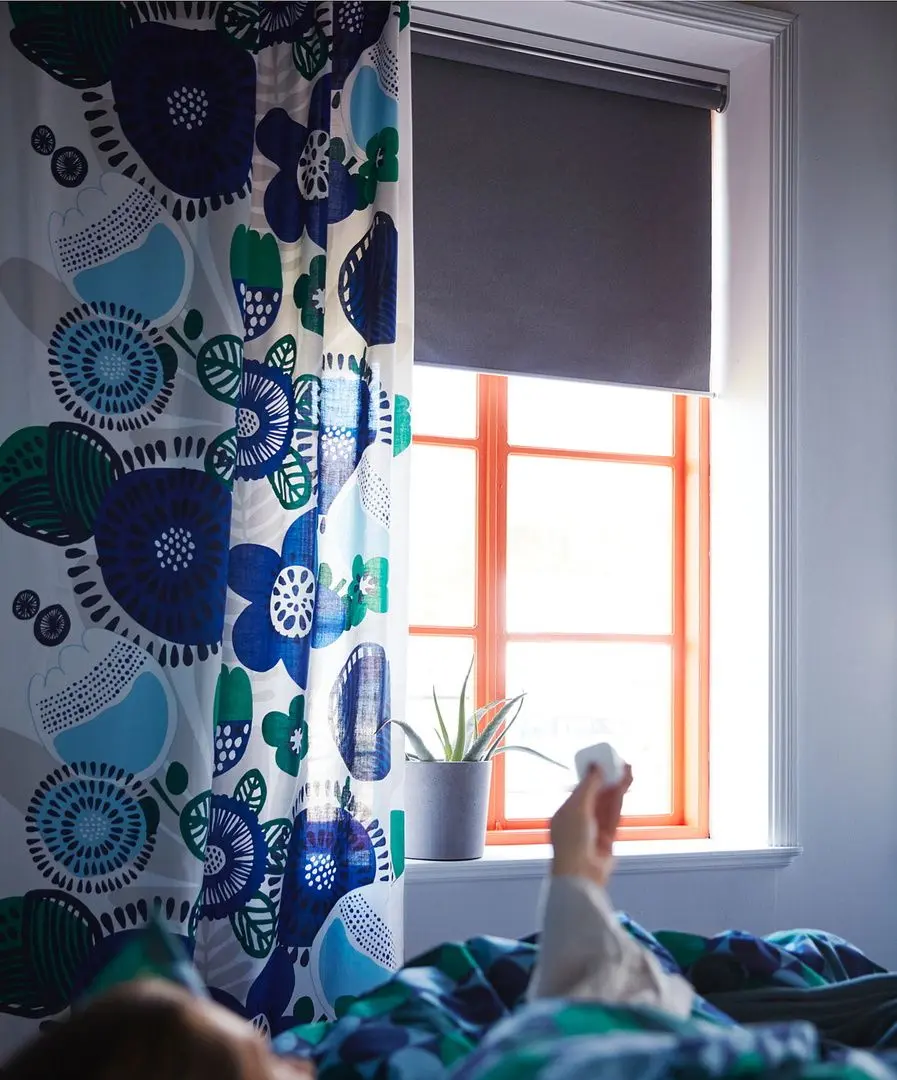 Рулонные жалюзи Ikea Fyrtur беспроводные/на батарейках 80x195 (Серый) - 7