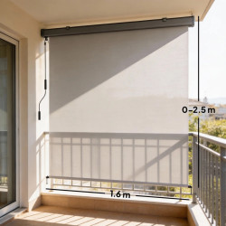 Рулонная штора наружная Outsunny 840-290V00CW (Cream White) Thumb