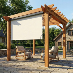 Рулонная штора наружная Outsunny 840-290V00CW (Cream White) Thumb