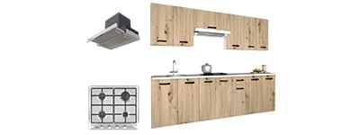 Комплекты кухонь с бытовой техникой