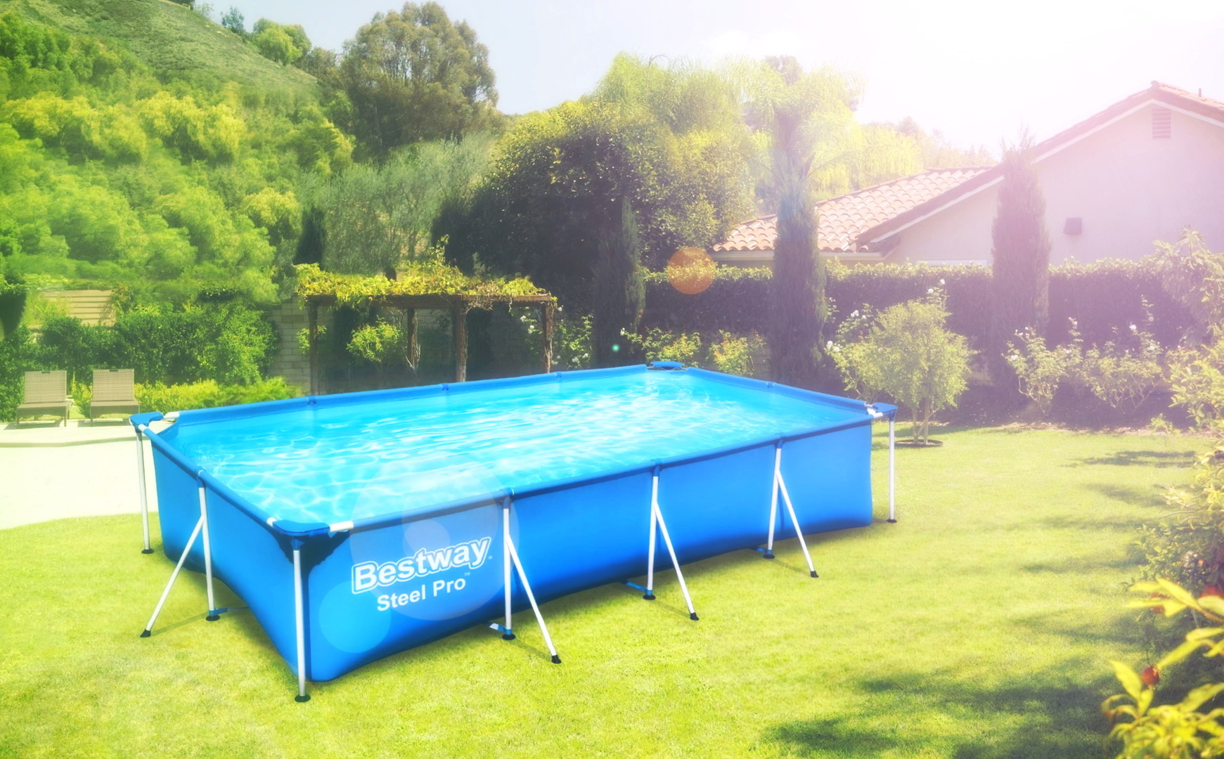 Piscina Cu Cadru Bestway Steel Pro 56424 Bw Blue Cumpără în Chișinău Moldova Smadshop Md